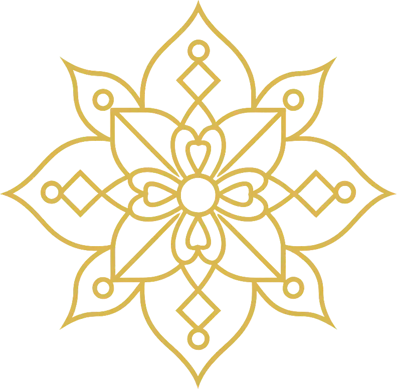 Artistic gold line icon of a hand holding a glowing core representing artisanal technology and conscious design.