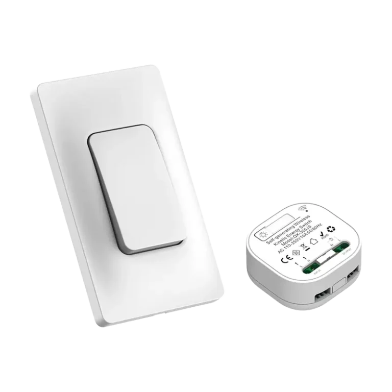 Xlazy QX-305JS battery-free wireless switch 1-gang and circular flush-mount receiver set