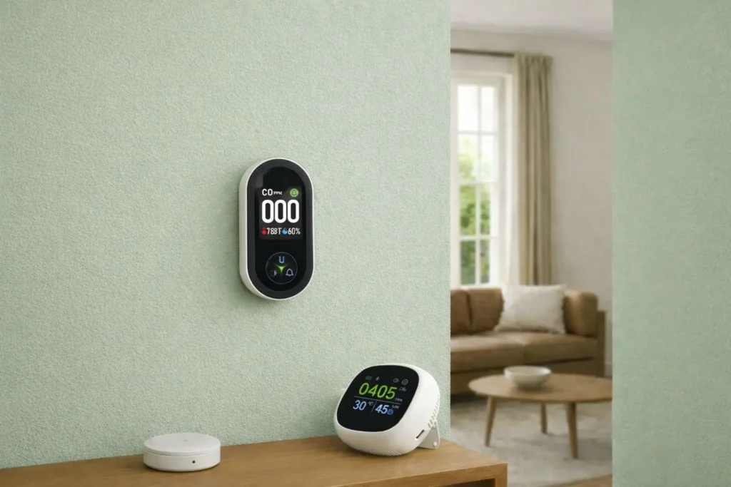 Xlazy Home upcoming smart sensing security collection featured behind a frosted glass teaser overlay, focusing on battery-free and low-power intelligence.
