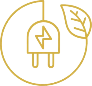 Icon representing energy-efficient smart plugs and sustainable power management by Xlazyhome.