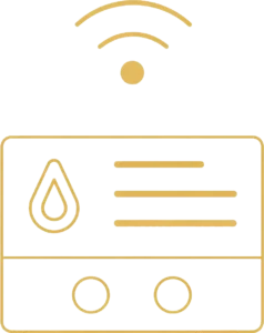 Icon representing environmental sensing, climate monitoring, and smart home safety by Xlazyhome.