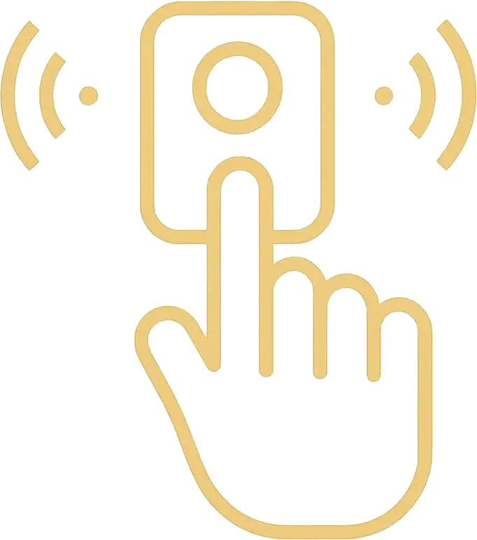 Icon illustrating wireless smart switch interaction and intelligent home control by Xlazyhome.