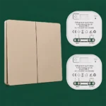 X-Lazy QX-302FS Kinetic Rocker Wireless Light Switch and Receiver Kit (305JS Controller, Battery-Free)⁠